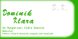dominik klara business card